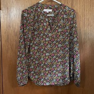 LOFT Multicolor Floral Top Size XS